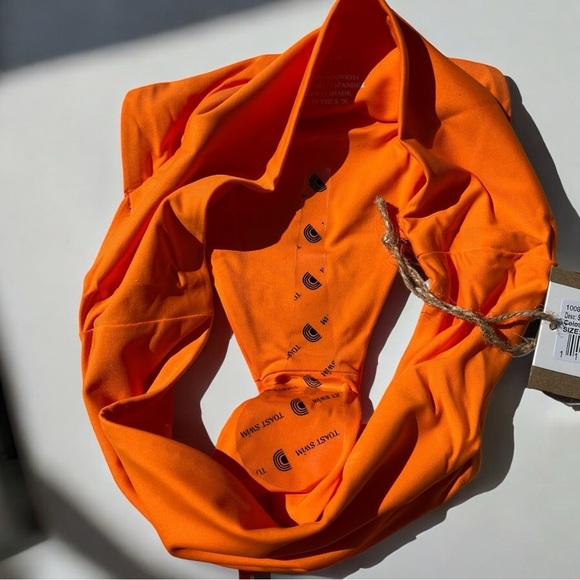 🌻NEW w.Tags Free People x Toast Orange Signature Banded Waist Bikini Bottom XS - Picture 2 of 13
